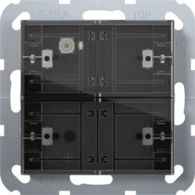 GIRA-501100: Pushbutton sensor 4.55 Standard, 1-gang for KNX with start-up rocker