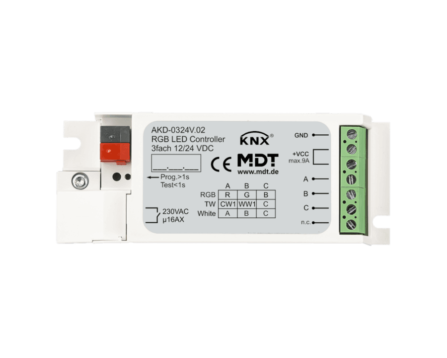 MDT-AKD-0324V: KNX LED Controller 3-channel, 3/6 A, RGB