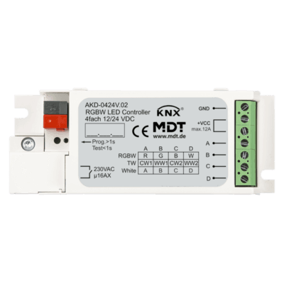 MDT-AKD-0424V: KNX LED Controller 4-channel, 3/6 A, RGBW