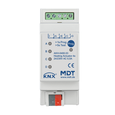 KNX Heating Actuator 4-channel, 2 SU MDRC, 24 - 230 V AC