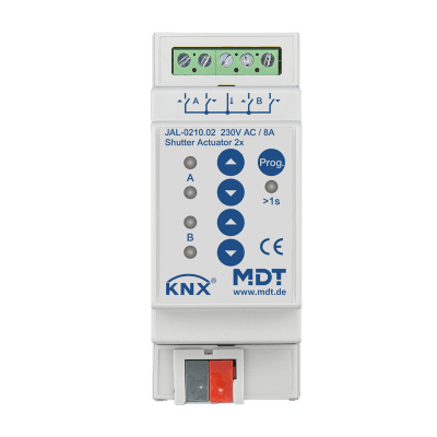 KNX Shutter Actuator 2-channel, 2 SU MDRC, 8 A, 230 V AC