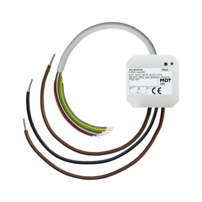 MDT-JAL-B1UP: KNX Shutter Actuator 1-channel, 6 A, for 230 V AC shutter motors, with 4 binary inputs