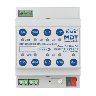 MDT- SCN-DA642: DALI Control 2 x 64 Gateway, 4 SU MDRC